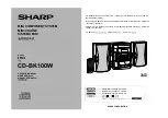 Sharp CD-BK100W Operation Manual preview