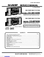 Предварительный просмотр 1 страницы Sharp CD-BK100W Service Manual