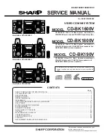 Sharp CD-BK1600V Service Manual preview