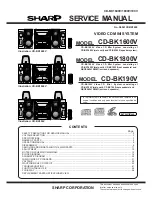 Sharp CD-BK1600V Service Manual предпросмотр