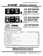 Preview for 1 page of Sharp CD-BK2000W Service Manual