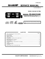 Preview for 1 page of Sharp CD-BK2100V Service Manual