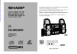 Sharp CD-BK280V Operation Manual preview