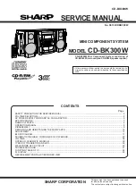 Preview for 1 page of Sharp CD-BK300W Service Manual