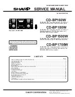 Preview for 1 page of Sharp CD-BP1500W Service Manual