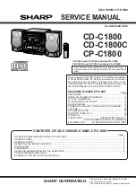 Sharp CD-C1800 Service Manual preview