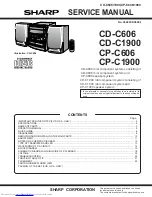 Preview for 1 page of Sharp CD-C1900 Service Manual