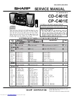 Предварительный просмотр 1 страницы Sharp CD-C401E Service Manual