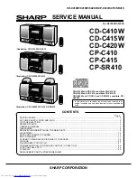 Предварительный просмотр 1 страницы Sharp CD-C410W Service Manual