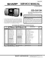 Preview for 1 page of Sharp CD-C413H Service Manual