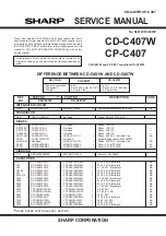 Sharp CD-C470 Service Manual preview