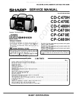 Предварительный просмотр 1 страницы Sharp CD-C470E Service Manual