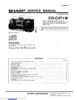 Preview for 1 page of Sharp CD-C471 W Service Manual