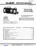 Предварительный просмотр 1 страницы Sharp CD-C478 Service Manual