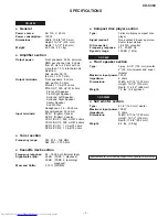 Предварительный просмотр 3 страницы Sharp CD-C482 Service Manual