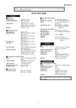 Preview for 1 page of Sharp CD-C621H Specifications