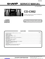 Предварительный просмотр 1 страницы Sharp CD-C662 Service Manual