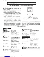 Предварительный просмотр 2 страницы Sharp CD-C662 Service Manual