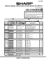 Preview for 1 page of Sharp CD-C75HR Service Manual