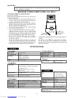 Предварительный просмотр 2 страницы Sharp CD-CH1000 Service Manual