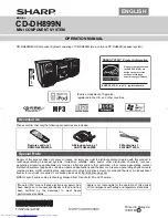 Sharp CD-DH899N Operation Manual preview