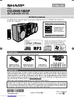 Sharp CD DHS1050P Operation Manual preview