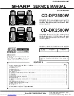 Sharp CD-DK2500W Service Manual preview