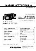 Preview for 1 page of Sharp CD-DV600W Service Manual