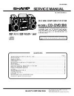 Sharp CD-DVD500 Service Manual preview