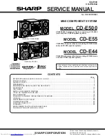 Предварительный просмотр 1 страницы Sharp CD-E44 Service Manual