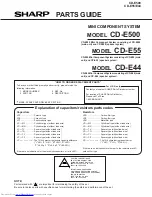 Предварительный просмотр 51 страницы Sharp CD-E44 Service Manual