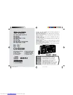 Предварительный просмотр 1 страницы Sharp CD-E500H Operation Manual