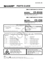 Preview for 33 page of Sharp CD-E600 Service Manual