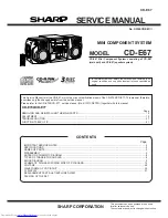 Sharp CD-E67 Service Manual preview