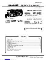 Sharp CD-E700 Service Manual preview