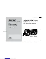 Предварительный просмотр 1 страницы Sharp CD-E800W Operation Manual