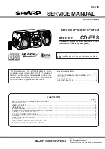 Preview for 1 page of Sharp CD-E88 Service Manual