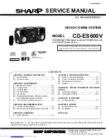 Preview for 1 page of Sharp CD-ES600V Service Manual