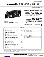 Sharp CD-ES700 Service Manual предпросмотр