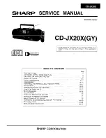 Preview for 1 page of Sharp CD-JX20X(GY) Service Manual