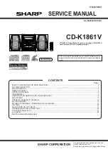 Preview for 1 page of Sharp CD-K1861V Service Manual