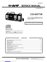 Sharp CD-K477W Service Manual предпросмотр