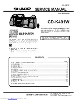 Preview for 1 page of Sharp CD-K491W Service Manual