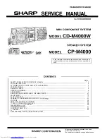 Preview for 1 page of Sharp CD-M4000 Service Manual