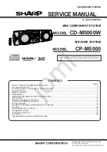 Предварительный просмотр 1 страницы Sharp CD-M5000W Service Manual