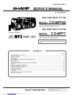 Sharp CD-MP700 Service Manual preview