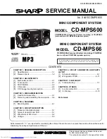 Sharp CD-MPS600 Service Manual preview