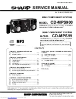 Sharp CD-MPS900 Service Manual предпросмотр