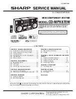 Preview for 1 page of Sharp CD-MPX870W Service Manual