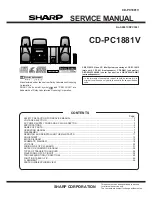 Предварительный просмотр 1 страницы Sharp CD-PC1881V Service Manual